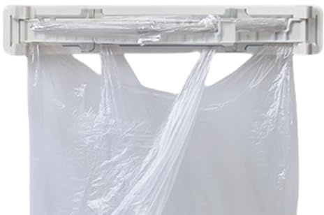 Dtaigou Support mural pour sac poubelle, support de sac poubelle pliable sans perçage pour camping-car, cuisine, garage, porte d'armoire, sous l'évier, buanderie