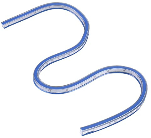 BRRNOO Règle Courbe Flexible en Plastique pour Décision d'Encre 60 cm 23,6 Pouces