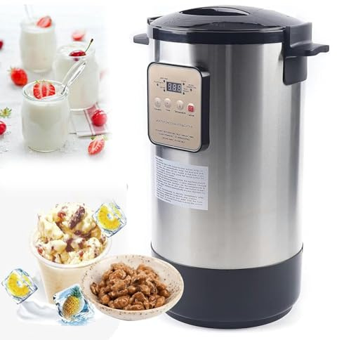 Genérico Yogurtera Casera 12L (12.68 Cuartos), Máquina de Yogur Griego, Recipiente Interior de Acero Inoxidable, para Yogur Orgánico, Queso y Vino de Frutas