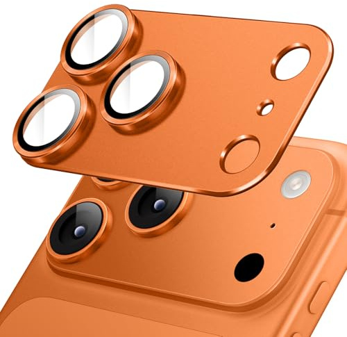 JETech Protector Lente Cámara para iPhone 17 Pro Max, Naranja, 1 Unidad