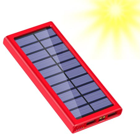 Portable Solar Power Bank – 10000mAh Mobile Charger, External Battery Pack | Outdoor USB Charging for Camping, Hiking, Travel, Home Use, Compatible with Smartphones, Tablets, Backup Gear