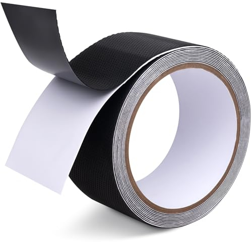 Rubber Grip Tape for Handles, Ultra-Thin Strong Adhesive Non-Slip Tape, Waterproof Heat Resistant Cushion Pad, Versatile making Grip and comfort in hands(Black, 2In x 10Ft)