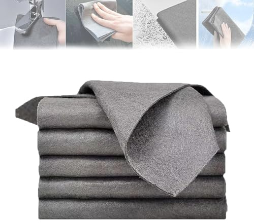 Dighstreet Thickened Magic Cleaning Cloth, Trustpicks Thickened Magic Cleaning Cloth Streak Free Reusable Microfiber Rag, Streak-Free Microfiber Cloth Ultra-Absorbent (5pcs)