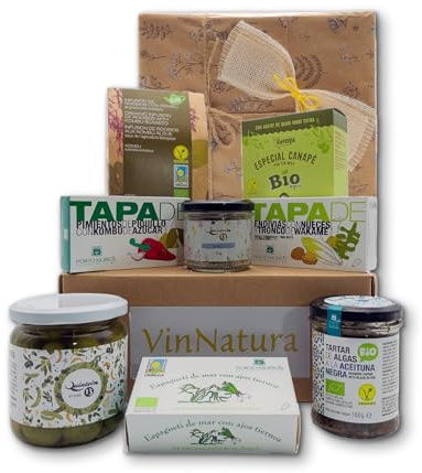 Cesta Regalo Vegana Terra de VinNatura con Conservas Vegetales de Galicia | Cesta gourmet vegana. Regalos para veganos. Detalle de empresa inclusivo, celebraciones y tarjeta personalizable