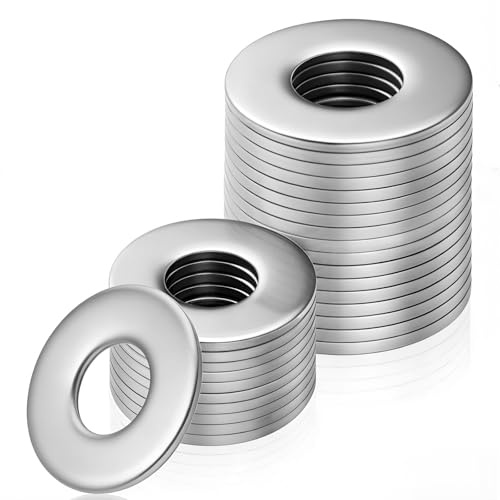 NZNSML 80 Stück Unterlegscheiben M6 x 18 x 1.5mm Edelstahl Beilagscheiben | 304 Edelstahl Karosseriescheiben Unterlegscheiben Runde Metallscheiben Flache Unterlegscheibe für Schrauben Muttern Bolzen