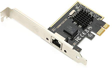 Fyearfly Tarjeta de red para escritorio, aumenta la velocidad del puerto con cable, PCIE a 2.5G Gigabit 2500M, conexión semidúplex fiable