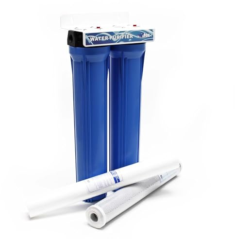 NW-BRK02 Filtro para agua de 2 etapas con filtro de sedimentos 5µ 20” 508mm Purificar ablandar agua