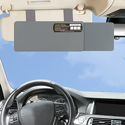 TFY Car Sun Visor Extender, Windshield and Side Window Sunshade, Protects from Sun Glare and UV Rays, Universal Fit for Most of Cars, 1 Piece (Gray) | UV Protection | Universal Fit | Glare Reduction | Durable construction | Compact size | Easy installation