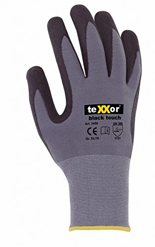 3er Pack texxor Black Touch Arbeitshandschuhe, Montagehandschuhe, Größe:10 (XL)