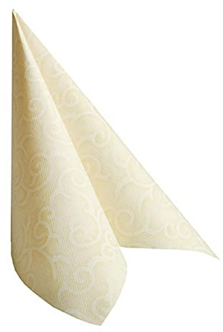 Papstar, 50 Servietten ROYAL Collection 1/4-Falz 40 cm x 40 cm champagner Casali, #84877