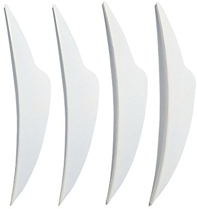 SHARROW 50pcs Bogenschießen Pfeilfedern 4 Zoll Naturfeder Befiederung Bogensport Zubehör (Weiß)