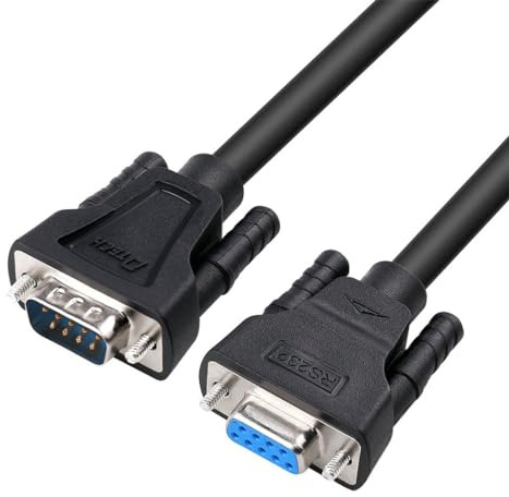 DTech 2m RS232 Serielles Verlängerungs kabel Stecker auf Buchse 9-polig gerader Durchgang für Laptop