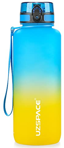 UZSPACE Sport Trinkflasche 500ml/800ml/1l, Trinkflasche Kinder Auslaufsicher Kohlensäure Geeignet, Spülmaschinenfest, Tritan & BPA-frei Wasserflasche für Fahrrad, Outdoor, Wandern