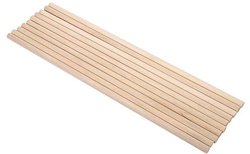 Joyzan 10 Pezzi Fai da Te Bastoncini Artigianali in Legno, Non Finiti Tasselli 30cm Aste Bricolage per Costruzione Alberi Attrezzi Artigianato Asta Tonda Progetti Attività Creative (8MM*30CM)