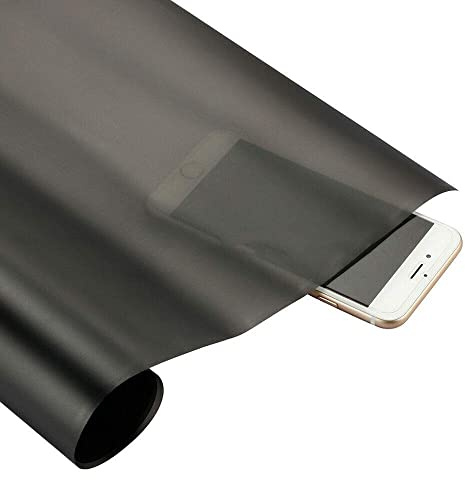 TOTMOX Pellicola in vinile per fanali posteriori, colore nero fumo, pellicola adesiva per fanali posteriori, fendinebbia, trasparente, autoadesiva, per auto e moto