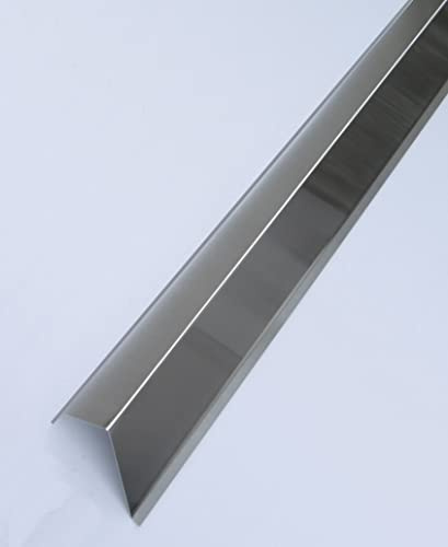 EXCOLO Dach-Abschluss-Blech Giebelblech Dachrandblech Ortgangblech Ortgangwinkel 2 Meter lang Winkel Dach Kantblech Alu natur blank silber lackierbar (Flachdach 105 x 215 mm)