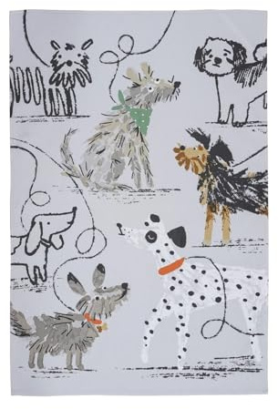Ulster Weavers Geschirrtuch mit Pinselmalerei, Motiv: Hunde, 74 x 48 cm, 100% Baumwolle, waschbar, Hunde-Geschirrtücher, Küchenzubehör & Dekoration mit Hundemotiv – Geschenk für Hundeliebhaber