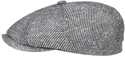 Stetson Hatteras Flatcap Brown-Blue Mehrfarbige Mütze 100% Baumwolle Handmade in Germany Herren Frühjahr Sommer braun-blau 59 cm