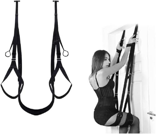 Sex Door Swing with Seat with Adjustable Straps, Bondage Restraints BDSM for Adult Sex Toys for Women Men Couples, Holds up to 300lbs, Love Slings SM Game for Adult