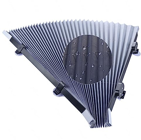 YHBZ Plissee-Fensterschutz mit Saugnäpfen,Einziehbares Rollo,Tragbarer Sichtschutz fürs Auto,Temporäre Jalousien,für Balkon,Büro,Glastüren und Fenster,Ohne Bohren,W46*H120cm