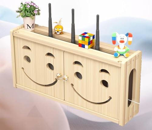 Caja Router WiFi Estante Caja Oculta WiFi Caja de Enchufes Pared Caja de Router Pared,A-48x24cm