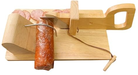 Affettatrice Per Salsicce Per La Casa - Taglierina Per Salsicce Per Uso Domestico In Legno Da Cucina Rimovibile, Affettatrice Universale Per Salumi | Carne, Formaggi, Affettatrice Manuale Per