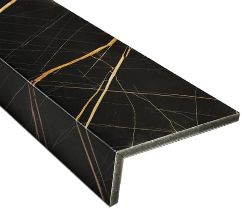 Davanzale per finestra Rivestimento Del Davanzale Della Finestra Protezione Del Davanzale, Finitura Tipo Marmo Nero Bordi Per Piani Di Lavoro Della Cucina, Dimensioni Personalizzate ( Color : W-15cm(5