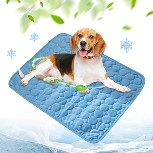 FUXNGZI Kühlmatte für Den Sommer, 2024 Neu Kühlmatte Hund, Hundekühlmatte für Hund & Katze Selbstkühlende Matte für Haustiere Summer Pet Ice Pad Abrieb- und Bissfest Natürliche Kühlung (02, S)