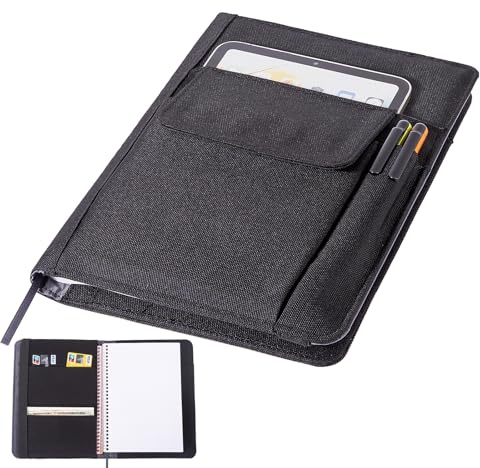 APOFFICE Notizbuchhülle für die Arbeit, Journaling-Notizbücher, Portfolio-Organizer, kompatibel mit Rocketbook Fusion, mit Stiftschlaufe, Visitenkartenhalter, Dokumententasche für Zubehör