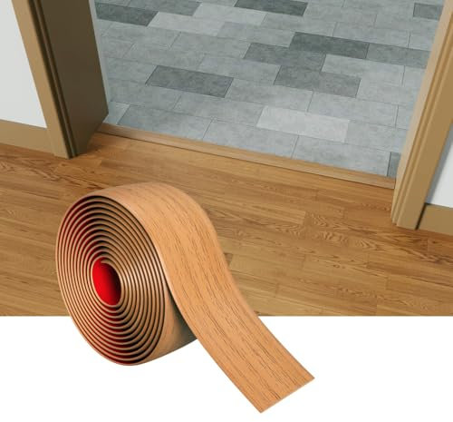 Transition Profile, Thickened, Self-Adhesive Floor Divider Strip for Connecting Floor Gaps Carpet Threshold Transition Tile Floor (Pear Brown-2M)