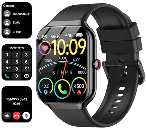 Smart Watch for Men Women Answer/Make Call, 1.96 HD Touch Screen SmartWatch,Heart Rate/SpO2/Sleep Monitor, 100+ Sport Activity Tracker Step Counter, IP68 Waterproof Fitness Tracker for Android iOS