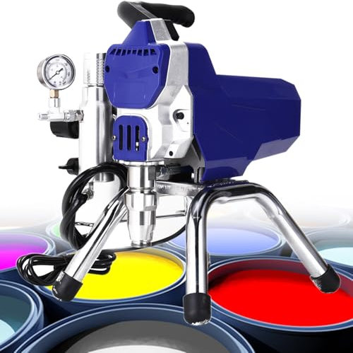 Pulverizador de pintura sin aire de 1300 W, pintura eléctrica de alta eficiencia para pintura de hogar, pared y valla, ideal para uso comercial con pistola de pintura incluida