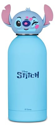 Seven Borraccia termica LILO & STITCH Azzurra per bambini, 350 ml, Acciaio inox bpa free, Copritappo sagomato, Mantenimento temperatura: caldo 12h/freddo 24h, Prodotto ufficiale, Idea regalo