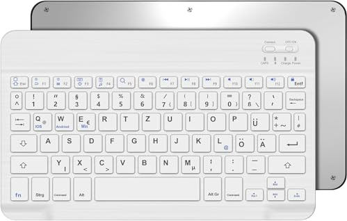 Occtingkind Für 10+ Zoll Tablets Hülle mit Tastatur QWERTZ
