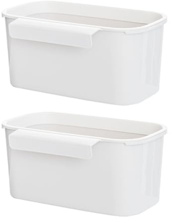 SHINEOFI Contenitore e Pp Design Minimalista Installazione Semplice per Pp Bianco 2 Pezzi per Rifiuti da Cucina Ufficio e Dormitorio