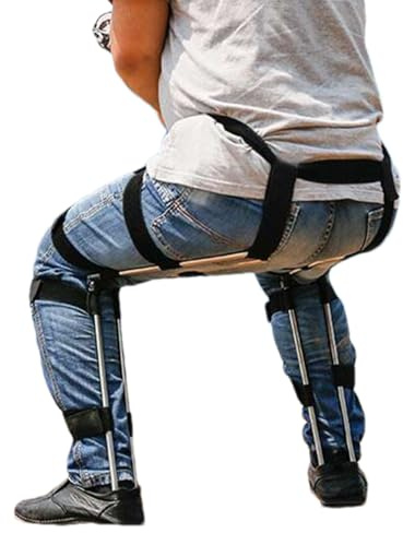 Wearable Invisible Chair - Portable Exoskeleton Seat | Adjustable Foldable Wearable Chair | Stainless Steel Lightweight Design Supports up to 330lbs - Hands Free Sitting for Outdoor Fishing Maintenanc