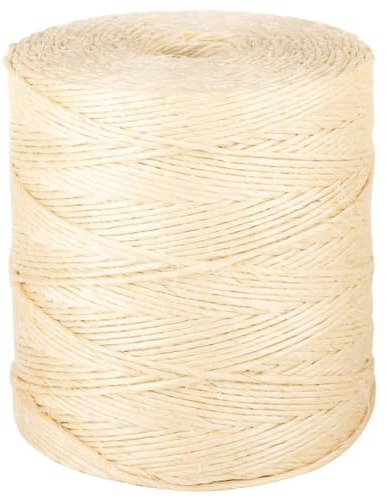 Generico Corda in Sisal 100% 2 mm 300 m,Articoli di ferramenta,Accessori ferramenta,Corde, Fili e Catene,Cavi e funi,Trasparente,1.09 kg,155000