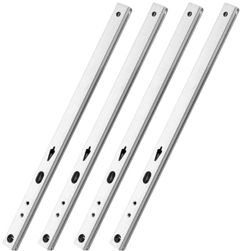 Ubric 4 corridori per cassetti, estensione parziale, guida telescopica, estensione a rulli, 246 x 17 mm
