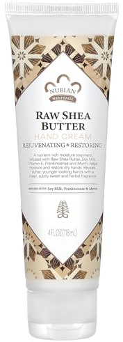 Nubian Heritage Hand Cream, Raw Shea and Myrrh, 4 Ounce