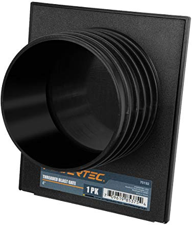 POWERTEC 70192 4 tum dubbelgängad blastgrind för dammuppsamlare, dammuppsamlingsbeslag, 1 st