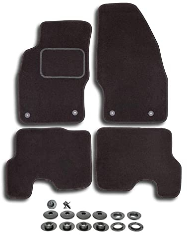 Fußmatten mit Clips 4er Set für Opel Corsa D 2006-2014 Velours Automatten