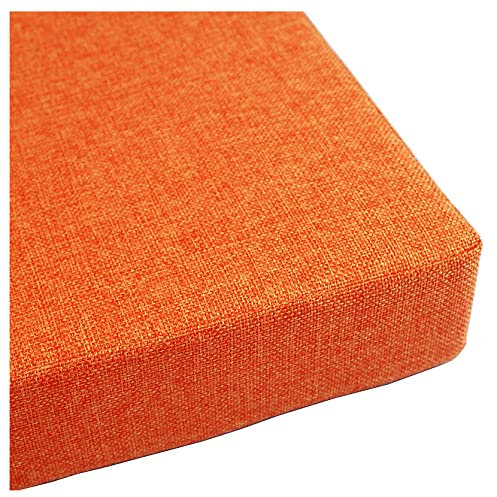 Bankauflage Sitzkissen Stuhlauflage Sitzpolster für Bank,Gartenschaukeln,Sitz,Garderobensitzbank Schuhbank mit Reißverschluss 10cm Gepolstert Bank Kissen 20 Farben 20 Größen-Orange 200x40x10cm(79x12x4