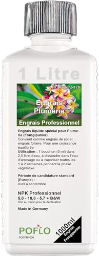 POFLO Engrais pour frangipanier Engrais pour Plumeria Fleur des temples | (1000ml)