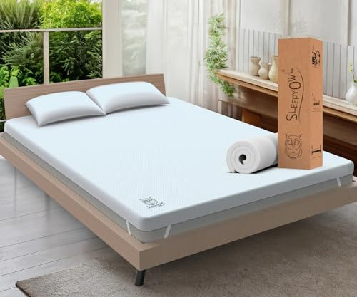 Sleepy Owl 4 Inch Gel Memory Foam Mattress Topper, King 150x200