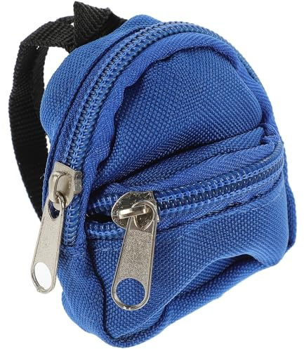 Mini Sacs à Dosd de Poupée Miniatures Maison Sacs à Dosd Poupée Fermeture Éclair Sacs D'École Clés Sacs à Main pour Accessoires de Poupées Costume Ornement Photographie