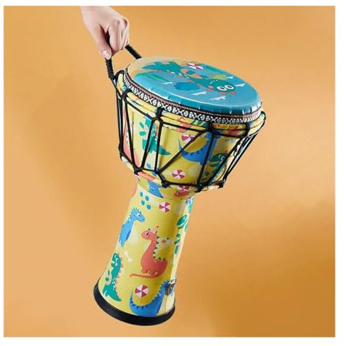 Große 8-Zoll-Djembe-Trommel, PVC-Schlaginstrument, Tragbare Djembe-Trommel Afrikanische Trommel Instrument (Color : B)