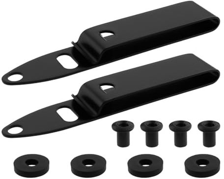 EMSea 2 Stück Gürtelclip Edelstahlscheide Taillenclip Scheide Gürtelclip Kompatibel mit Kydex IWB IWB K-Scheiden Holstern Rindslederscheiden
