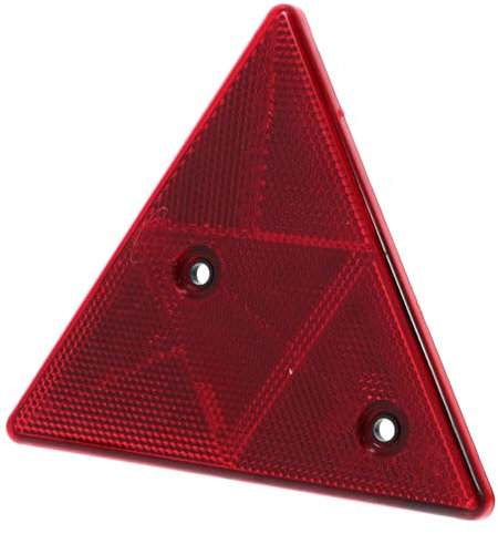 Alipis Panneau Triangle Réfléchissant De Sécurité Routière en Plastique Solide Trous Pré-percés, Panneau De Signalisation pour Camion Et Remorque, Usage Extérieur Toutes Saisons
