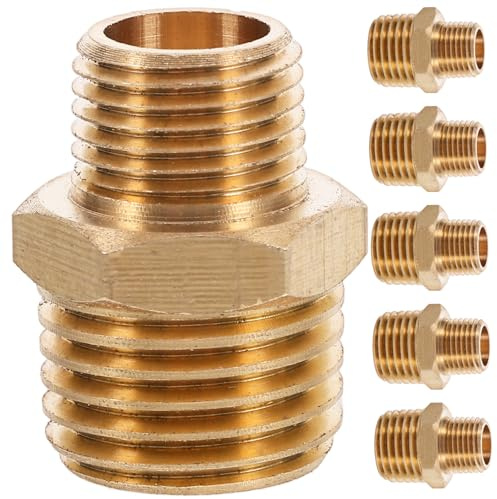 ANDRESLAD 6 pièces Adaptateur de Tuyau Cuivre Raccords Droits pour Connecteurs de Tuyau et Facile à Installer Polyvalent pour Divers Projets de Plomberie