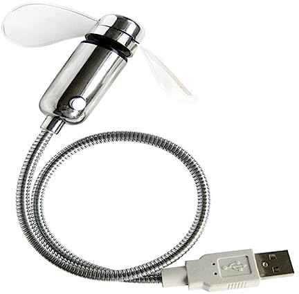 ROMISBABA Ventilatore USB Portatile Mini con LED Raffreddamento Silenzioso con Display Digitale e Flessibile Tavolo e